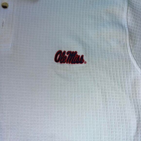 Ole Miss Russell-athletic Men's White Polo-shirts XL Big and Tall - Picture 2 of 8